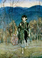 Illustratie bij het verhaal Catskin, uit Engelse sprookjes naverteld door F.A. Steel, 1927